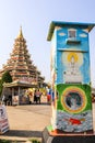 Wat Huay Pla Kang,Rimkok district,Chiang Rai Province,Northern Thailand on January 19,2020:Beautiful painted postbox with 9 layers
