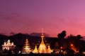 Wat Jong Klang at dusk