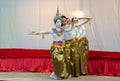 Thai Human Puppet dance of stage Wat Khanon Nang Yai, Ratchaburi