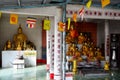 Wat Khao Wong Phra Chan at top of mountain in Lopburi, Thailand