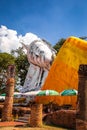 Wat Khun Inthapramun temple with reclining buddha, in Ang Thong, Thailand