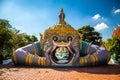 Wat Khung Tha Lao temple with hanuman head entrance, in Lopburi, Thailand