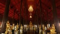 Wat Krathum Suea Pla temple ,Golden buddha temple in Thailand. Royalty Free Stock Photo