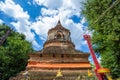 Chiang Mai,Northern Thailand on September15,2019:Old chedi at Wat Lok Moli Wat Lok Molee