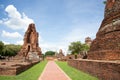 Wat Mahathat ancient historical park at Ayutthaya Historical Park, Phra Nakhon Si Ayutthaya Province, Thailand