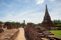 Wat Mahathat ancient historical park at Ayutthaya Historical Park, Phra Nakhon Si Ayutthaya Province, Thailand