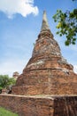 Wat Mahathat ancient historical park at Ayutthaya Historical Park, Phra Nakhon Si Ayutthaya Province, Thailand