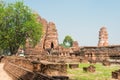 WAT MAHATHAT in Ayutthaya, Thailand. It is part of the World Heritage Site - Historic City of Ayutthaya Royalty Free Stock Photo