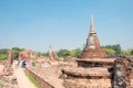 WAT MAHATHAT in Ayutthaya, Thailand. It is part of the World Heritage Site - Historic City of Ayutthaya Royalty Free Stock Photo