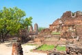 WAT MAHATHAT in Ayutthaya, Thailand. It is part of the World Heritage Site - Historic City of Ayutthaya Royalty Free Stock Photo