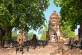 WAT MAHATHAT in Ayutthaya, Thailand. It is part of the World Heritage Site - Historic City of Royalty Free Stock Photo