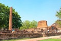 WAT MAHATHAT in Ayutthaya, Thailand. It is part of the World Heritage Site - Historic City of Royalty Free Stock Photo