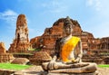 Wat Mahathat in Buddhist temple complex in Ayutthaya near Bangkok, Thailand Royalty Free Stock Photo