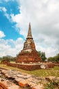 Wat Mahathat in Buddhist temple complex in Ayutthaya near Bangkok. Thailand Royalty Free Stock Photo