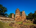 Wat Mahathat, the old temple in Ayutthaya historical park, Thailand Royalty Free Stock Photo