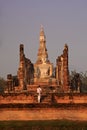 Wat Mahathat in Sukhothai,Thailand Royalty Free Stock Photo