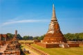 Wat Mahathat Temple in Ayuthaya Historical Park, Thailand Royalty Free Stock Photo