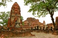 Wat Mahathat Temple or the Monastery of the Great Relic in Ayutthaya Historical Park, Thailand