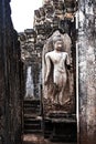 Wat mahathat temple and old statue Royalty Free Stock Photo