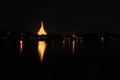 Wat Nong Waeng,the Royal temple, Khon Kaen, Thailand, night tim