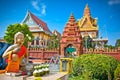 Wat Ounalom Pagoda, Phnom Penh, Cambodia. Royalty Free Stock Photo