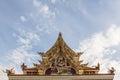 Wat Pariwat Temple roof showed jade emperor statue and heaven ki Royalty Free Stock Photo