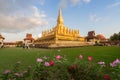 Wat Pha That Luang temple in Vientiane, Laos.