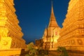 Wat Pho in Bangkok after sunset