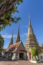 Wat pho is the beautiful temple in Bangkok, Thailand. Royalty Free Stock Photo