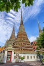 Wat pho is the beautiful temple in Bangkok, Thailand. Royalty Free Stock Photo