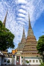 Wat pho is the beautiful temple in Bangkok, Thailand. Royalty Free Stock Photo