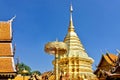 Wat Phra That Doi Suthep the most famous buddhist temple in Chiang Mai known as the Golden stupa Royalty Free Stock Photo