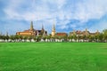 Wat phra kaew, Grand palace, Bangkok, Thailand (view from new gr Royalty Free Stock Photo