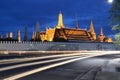 Wat Phra Kaew at night, Bangkok, Thailand Royalty Free Stock Photo