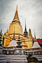 Wat Phra Kaew, Temple of the Emerald Buddha with blue sky Bangkok, Asia Thailand Royalty Free Stock Photo