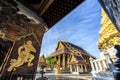 Wat Phra Kaew, Temple of the Emerald Buddha with blue sky Royalty Free Stock Photo