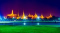 Wat Phra Kaew, Temple of the Emerald Buddha,Grand palace at twilight in Bangkok, Thailand Royalty Free Stock Photo