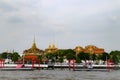 Wat Phra Kaew or Temple of Emerald Buddha, Guardian statues and Grand palace located within the grounds of the Grand Palace in Ban Royalty Free Stock Photo