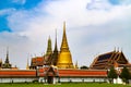 Wat Phra Kaew or Temple of Emerald Buddha, Guardian statues and Grand palace located within the grounds of the Grand Palace in Ban Royalty Free Stock Photo