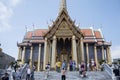 Wat Phra Kaew or the Temple of the Emerald Buddha inside Grand Palace, Bangkok Royalty Free Stock Photo