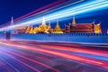 Wat Phra Kaew Temple of the The Emerald Buddha night view in Bangkok, Thailand Royalty Free Stock Photo