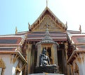 Wat Phra Kaew temple`s bronze hermit, Bangkok, Thailand Royalty Free Stock Photo