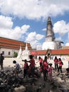 Phra Borommathat Chedi is the principal stupa and main focus for visitors to Wat Phra Mahathat Woramahawihan, Nakhon Si Thammarat