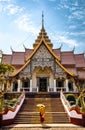 Wat Phra Phutthabat Tak Pha temple on top of the mountain in Lamphun, Thailand