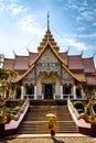 Wat Phra Phutthabat Tak Pha temple on top of the mountain in Lamphun, Thailand