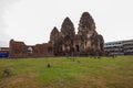 Wat Phra Prang Sam Yot, ancient architecture in Lop Buri Province in Thailand Royalty Free Stock Photo