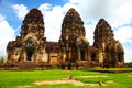 Wat Phra Prang Sam Yot temple in Lopburi,Thailand Royalty Free Stock Photo