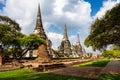 Wat Phra Si Sanphet  in Ayutthaya Historical Park, Thailand Royalty Free Stock Photo