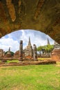Phra Nakorn Si Ayutthaya,Thailand on July 8,2020:Wat Phra Si Sanphet in Ayutthaya Historical Park,a UNESCO World Heritage Site