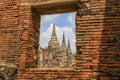 Phra Nakorn Si Ayutthaya,Thailand on July 8,2020:Wat Phra Si Sanphet in Ayutthaya Historical Park,a UNESCO World Heritage Site